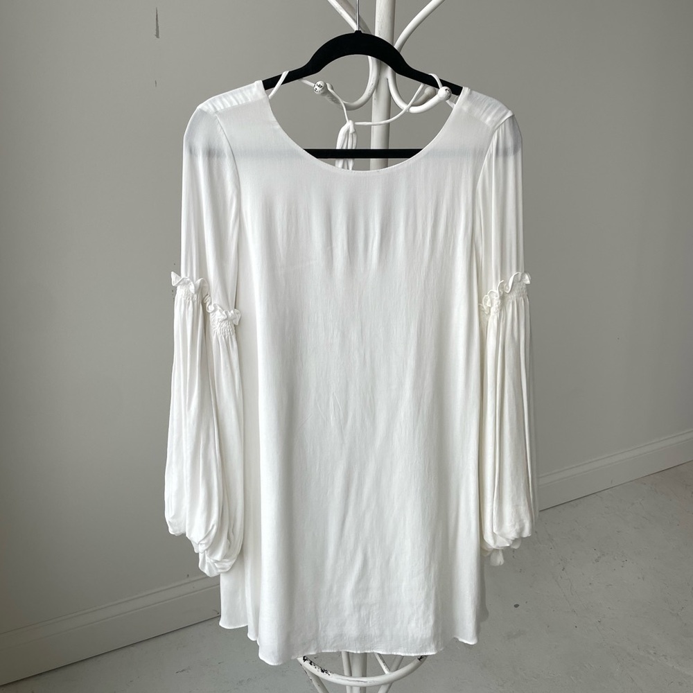 Zara Long Sleeve White Dress